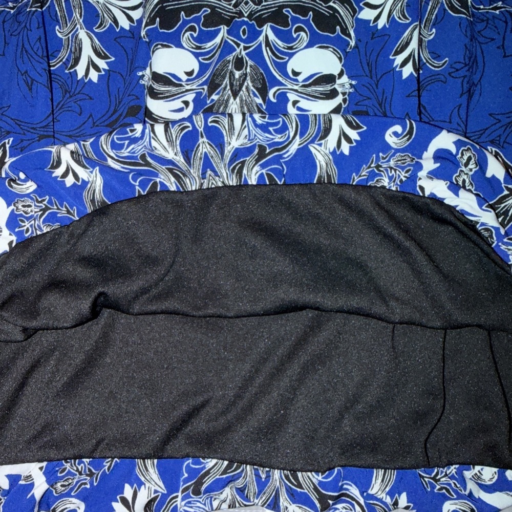 Alfani Woman's Floral Scoop Neck Blouse Size 3X 3/4 Tie Sleeves Tucked Bottom - Picture 7 of 7